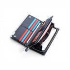 All-in-One Synthetic Leather Long Wallet with Wrist Strap | OAS-W05